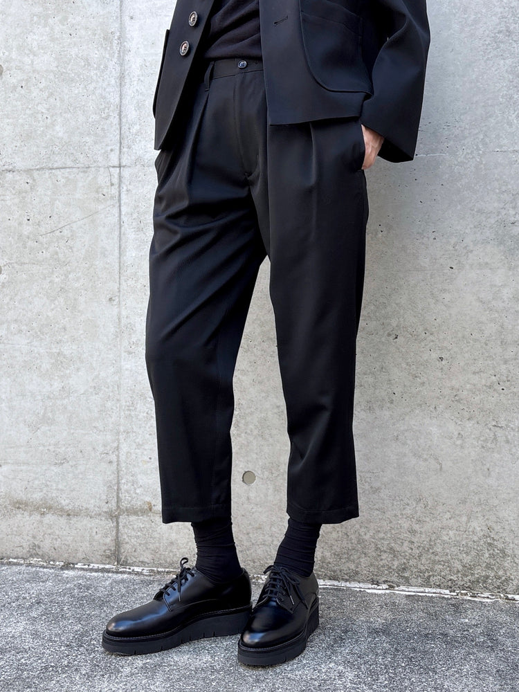 tao / ウールギャバ後染パンツ / BLACK / TC-P100-051