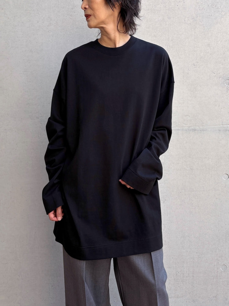 INSCRIRE / Cotton Over Size Long Sleeve Tee / BLACK / IC262DAI26AWCUT9