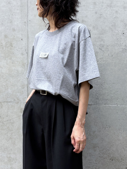 MM⑥  Maison Margiela / ラベル コットン ジャージーTシャツ / GRAY / S52GC0367M20170