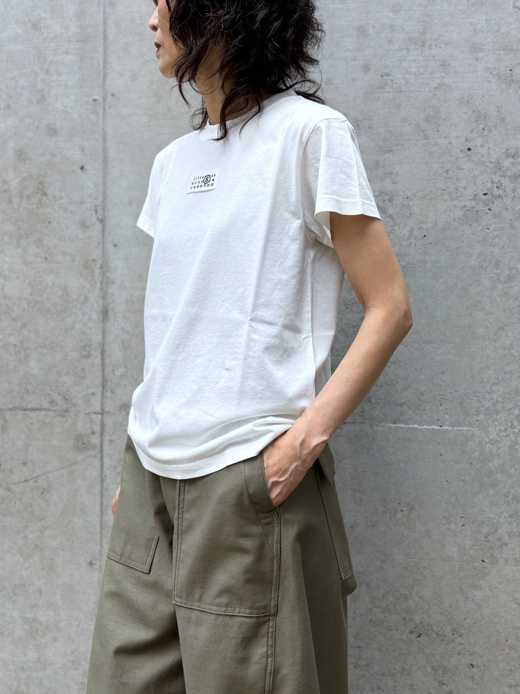 MM⑥  Maison Margiela / Numericコットン Tシャツ(Short) / WHITE / S52GC0327M20258