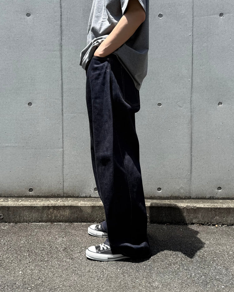 HYKE / BARREL-LEG DENIM PANTS / ORIGINAL BLUE / 13382
