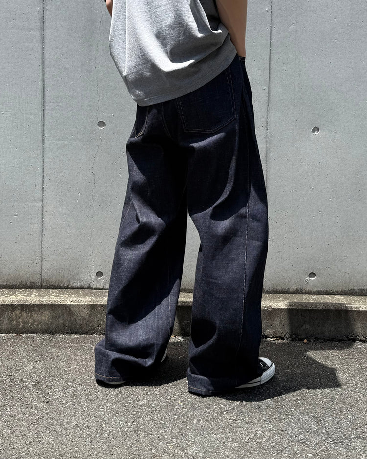 HYKE / BARREL-LEG DENIM PANTS / ORIGINAL BLUE / 13382