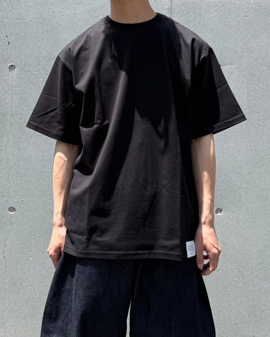 HYKE / SHORT-SLV TEE (6.5OZ) / BLACK / 12437