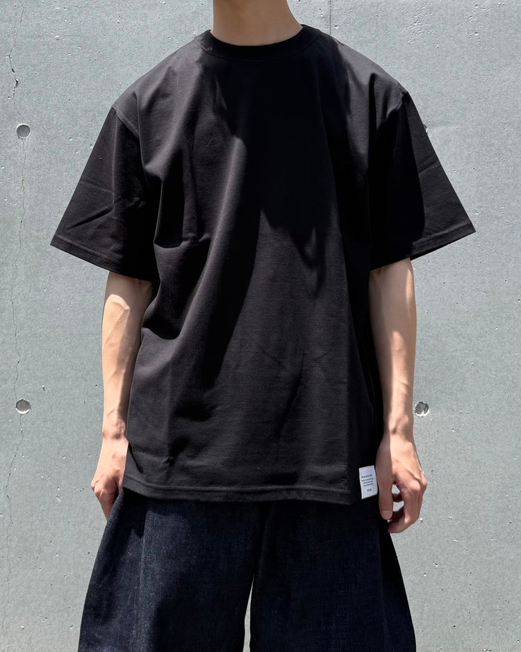 HYKE / SHORT-SLV TEE (6.5OZ) / BLACK / 12437