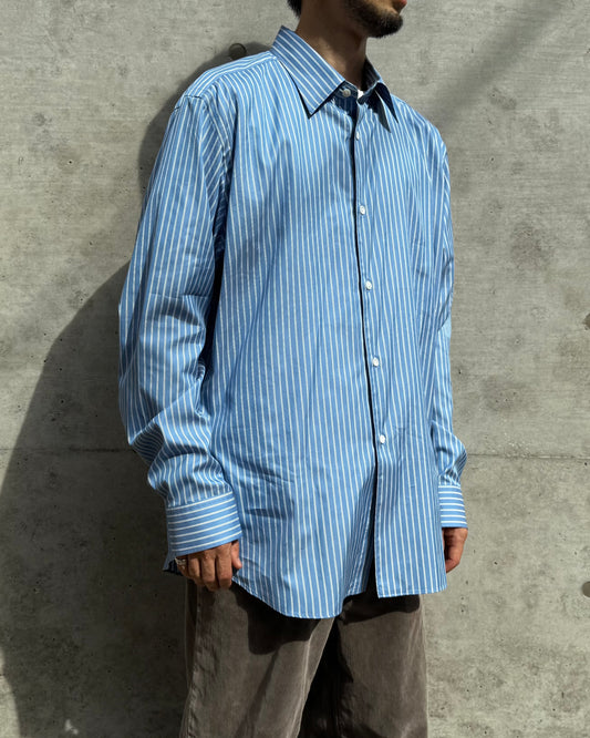 AURALEE / COTTON SILK STRIPE SHIRT / BLUE STRIPE / A25AS01CS