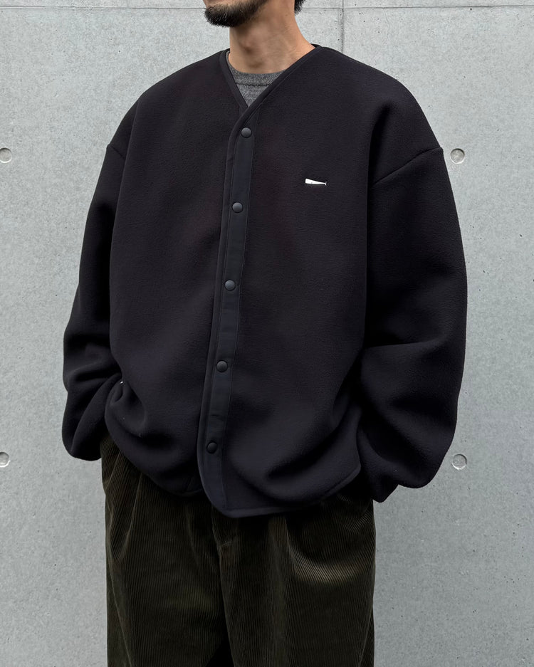 DESCENDANT / KNOT FLEECE CARDIGAN / BLACK / 252ATDS-CSM29