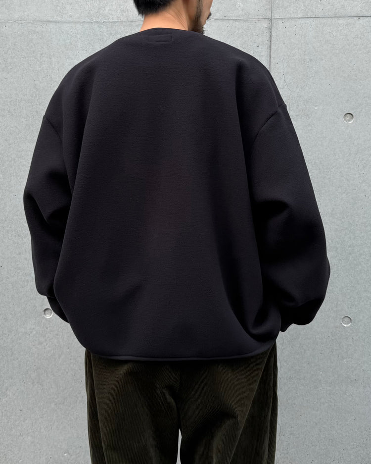 DESCENDANT / KNOT FLEECE CARDIGAN / BLACK / 252ATDS-CSM29