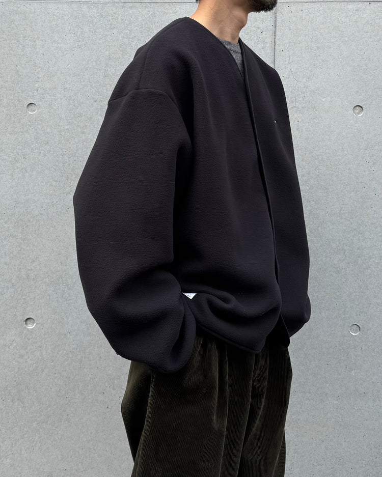 DESCENDANT / KNOT FLEECE CARDIGAN / BLACK / 252ATDS-CSM29