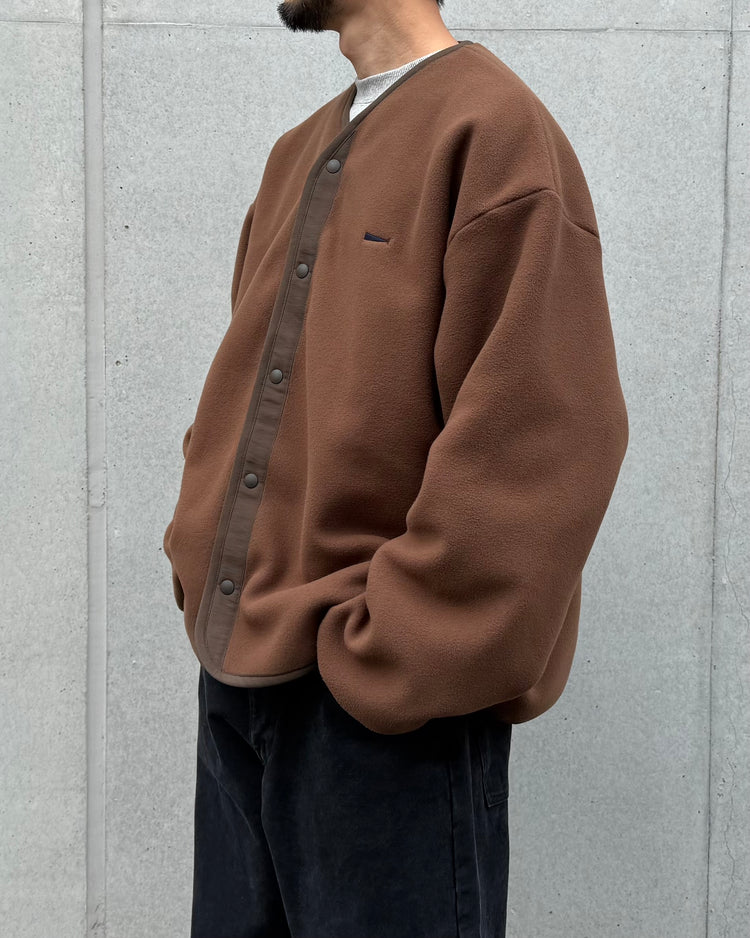 DESCENDANT / KNOT FLEECE CARDIGAN / BROWN / 252ATDS-CSM29