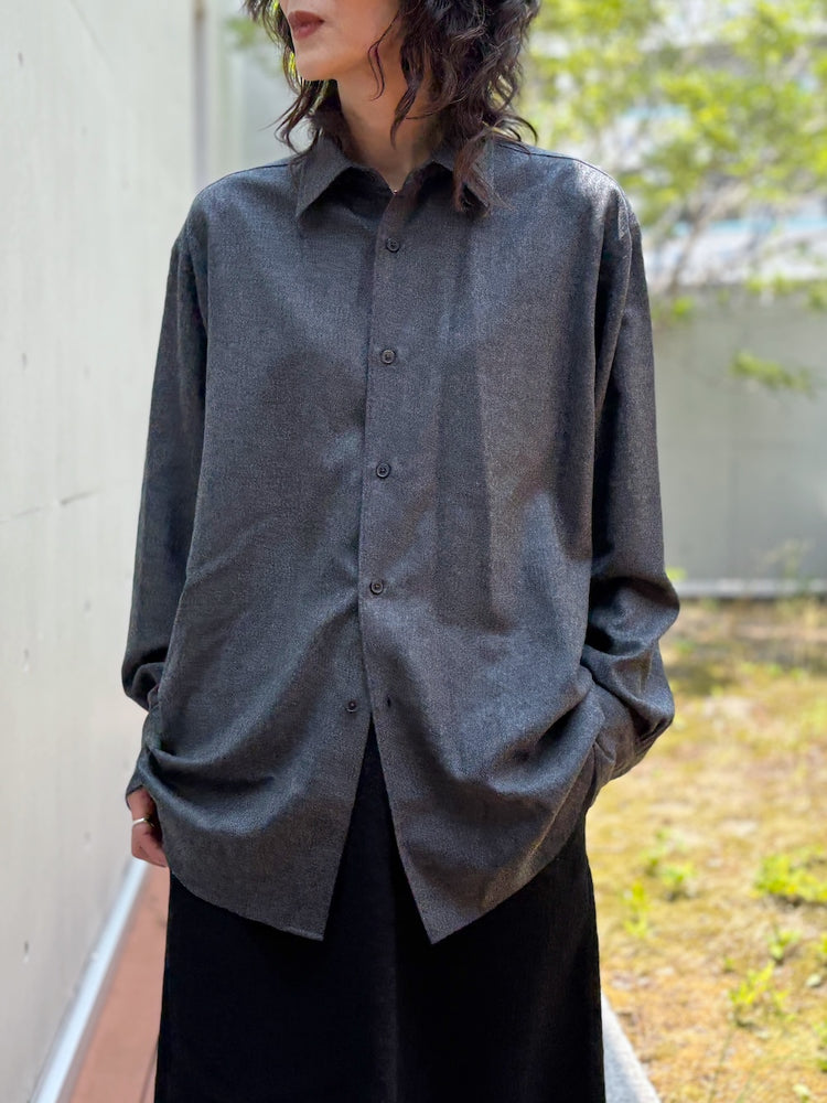 AURALEE / SUPER LIGHT WOOL SHIRT / T.CHARCOAL / A26AS04OS