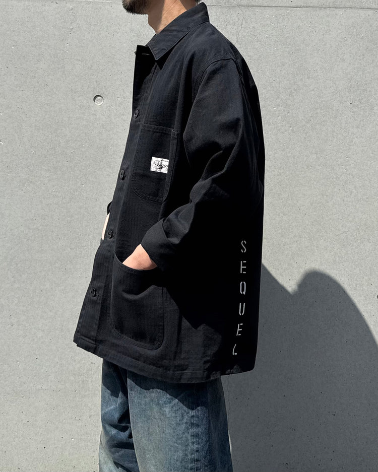 SEQUEL / COVERALL JACKET / SQ-26SS-JK-01 / BLACK