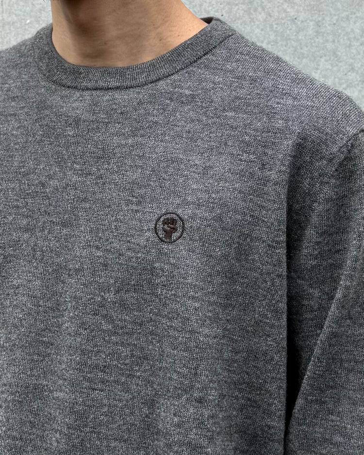 The Inoue Brothers… / Crew Neck Sweater Logo Embroidery / Grey