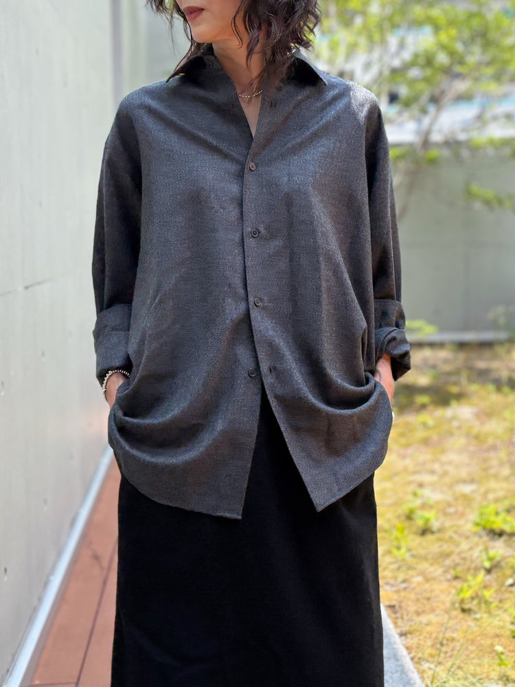 AURALEE / SUPER LIGHT WOOL SHIRT / T.CHARCOAL / A26AS04OS