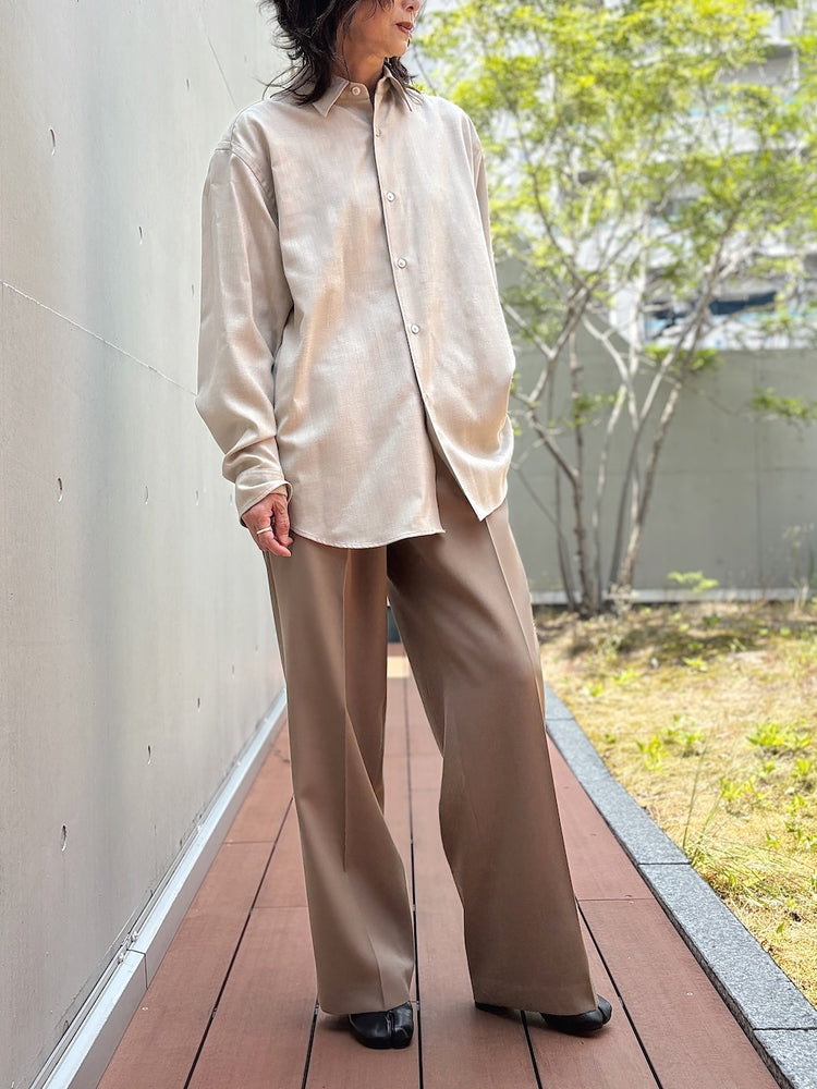 AURALEE / SUPER LIGHT WOOL SHIRT / T.BEIGE / A26AS04OS