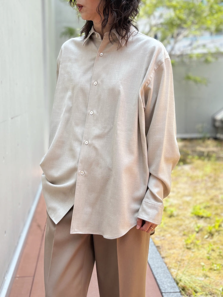AURALEE / SUPER LIGHT WOOL SHIRT / T.BEIGE / A26AS04OS