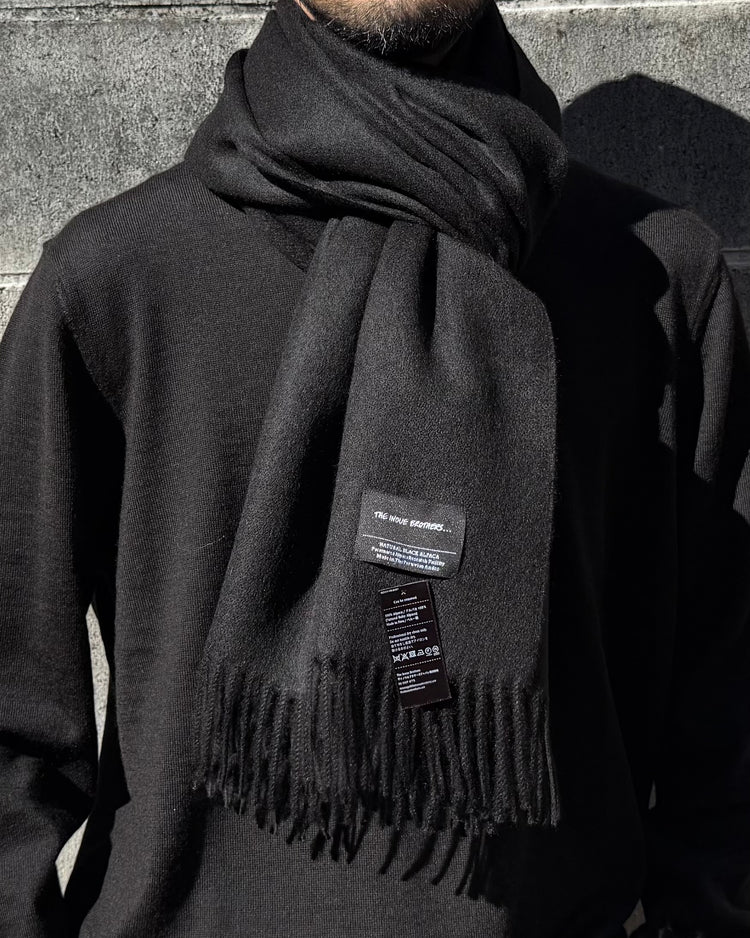 The Inoue Brothers… / Prue Black Large Brushed Scarf / Black