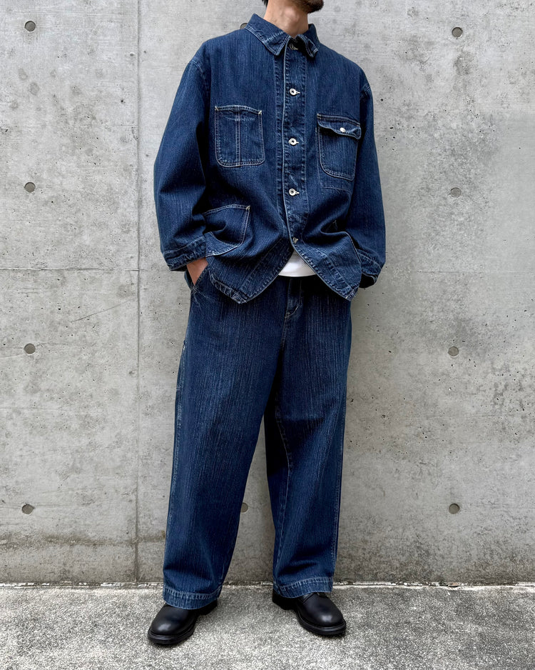 PORTER CLASSIC / STEINBECK DENIM COVERALLS / NAVY / PC-005-2142