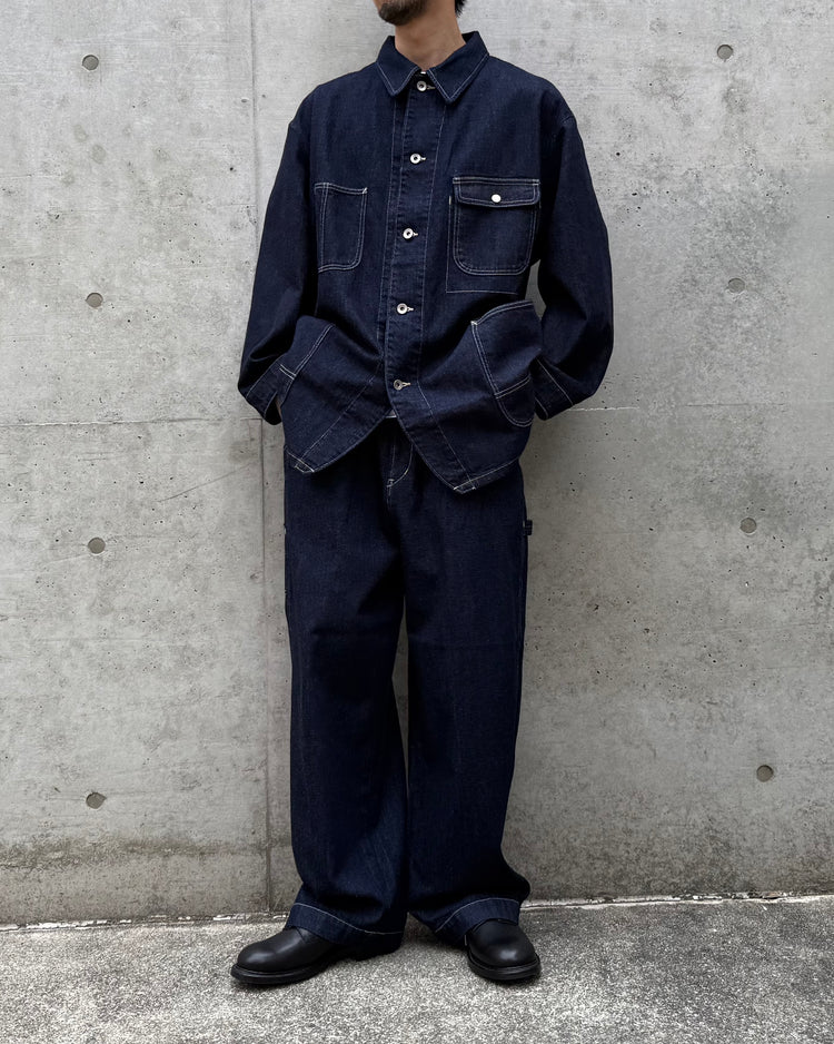 PORTER CLASSIC / STEINBECK DENIM COVERALLS / DARK NAVY / PC-005-3833