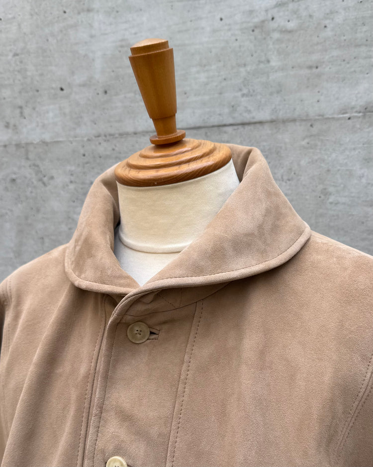 AURALEE / SILKY GRAIN SUEDE BLOUSON / TAUPE / A26SB01SG