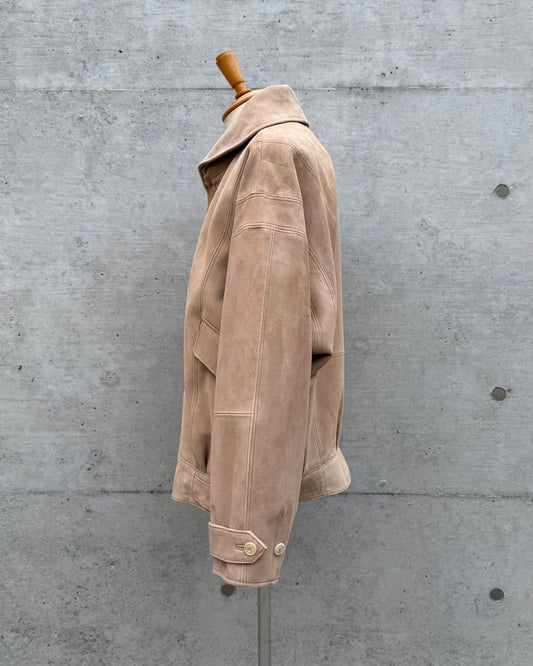 AURALEE / SILKY GRAIN SUEDE BLOUSON / TAUPE / A26SB01SG