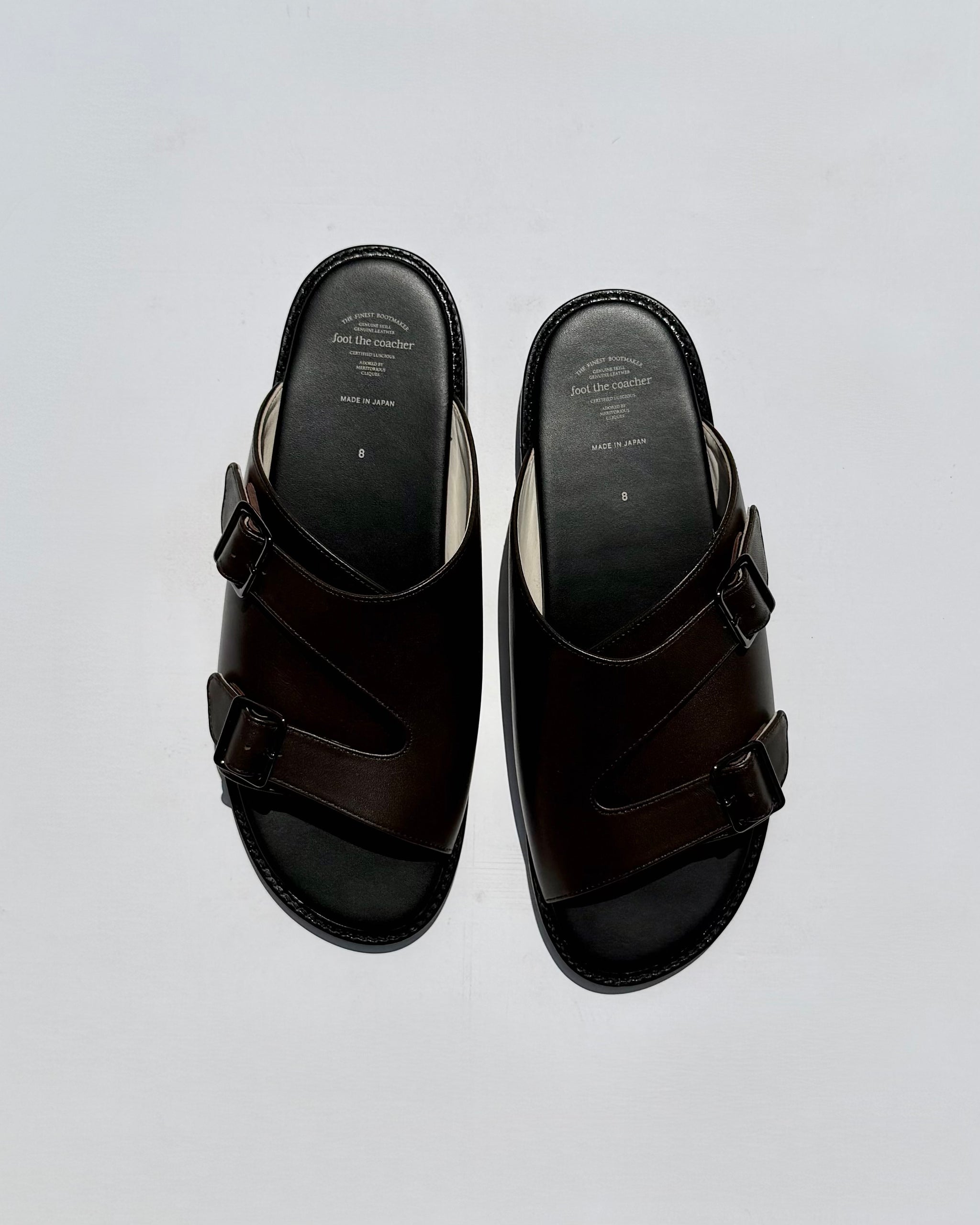 Morfl foot the coacher / DOUBLE BELT SANDALS / DARK BROWN (VIBRAM TILE MORFL