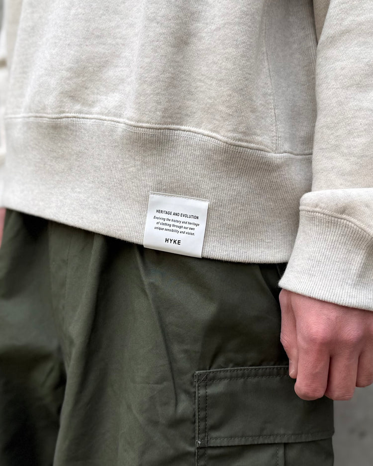 HYKE / SWEAT SHIRT / OATMEAL / 12415