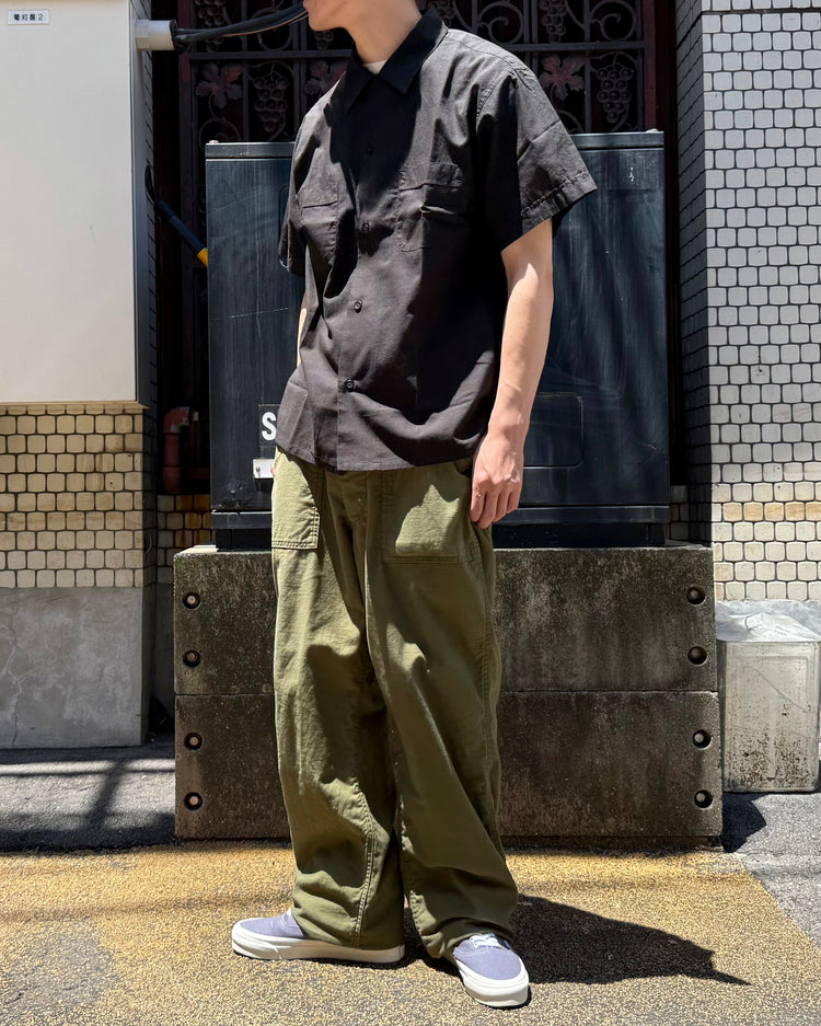 MASSES / MADRAS DYED S/S SHIRT / BLACK