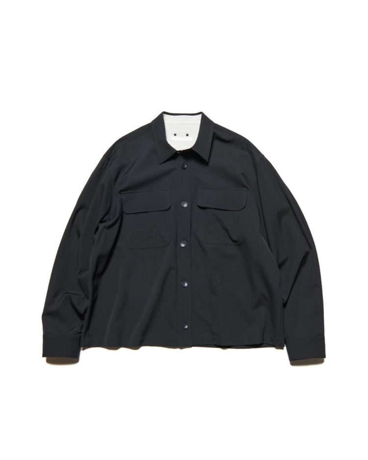 SOPHNET. / WASHER WOOL CPO SHIRT / BLACK / SPNT-252027