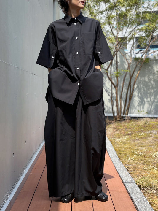 någonstans / cragtex wide pants / Black / 470JA431-0431
