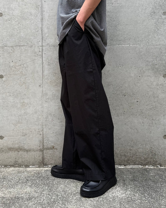PORTER CLASSIC / POPLIN GENE KELLY PANTS / BLACK /