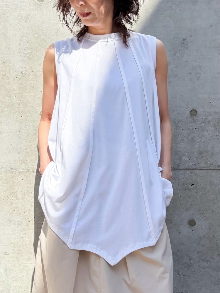 ENFÖLD / UMBRELLA TANK-TOP / WHITE / 300JA980-0181