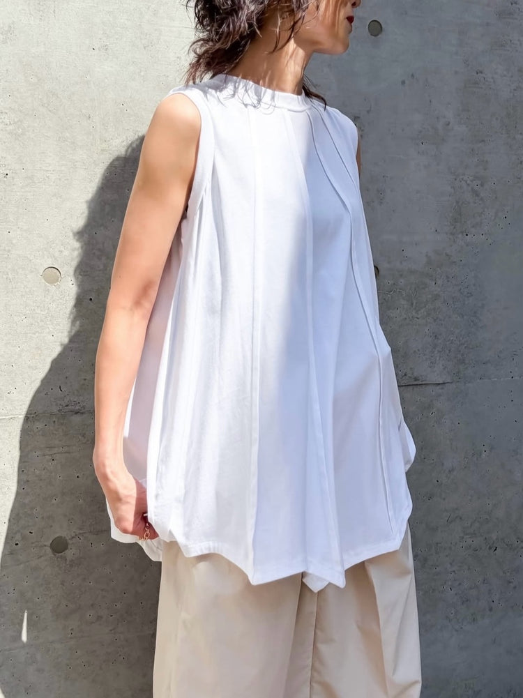ENFÖLD / UMBRELLA TANK-TOP / WHITE / 300JA980-0181