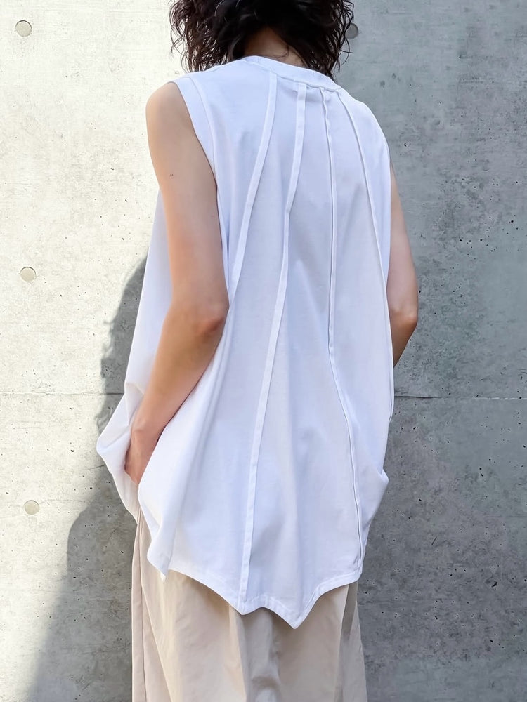 ENFÖLD / UMBRELLA TANK-TOP / WHITE / 300JA980-0181