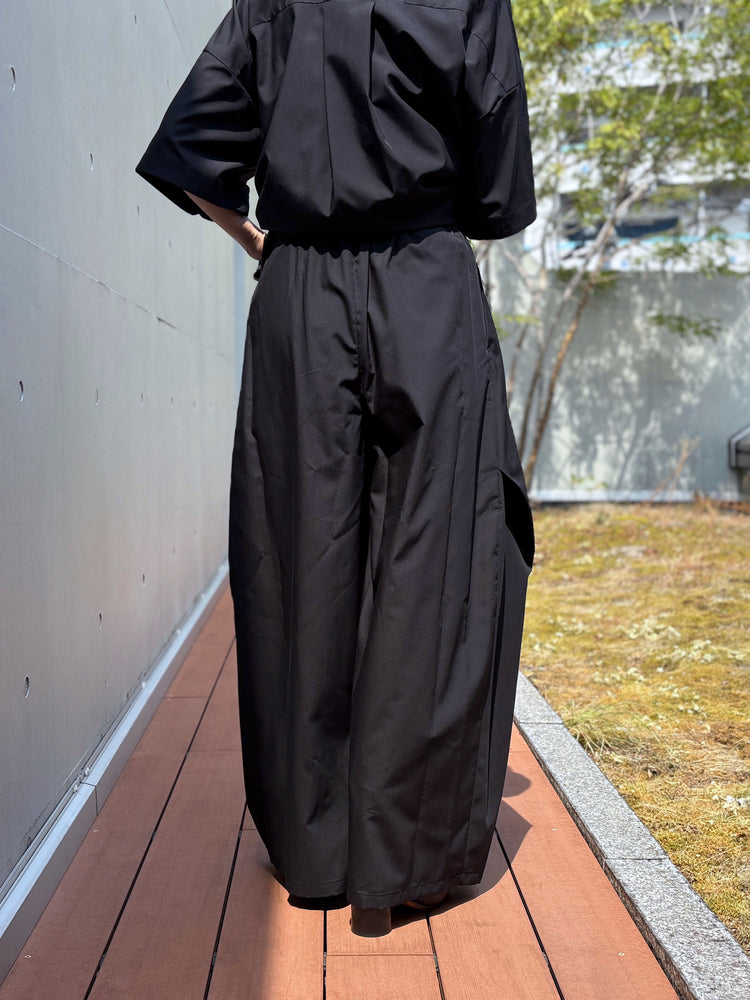 någonstans / cragtex wide pants / Black / 470JA431-0431