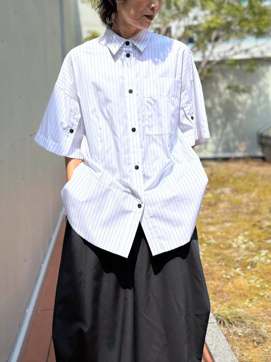 någonstans / tent line shirt / salt / 470JA430-0421