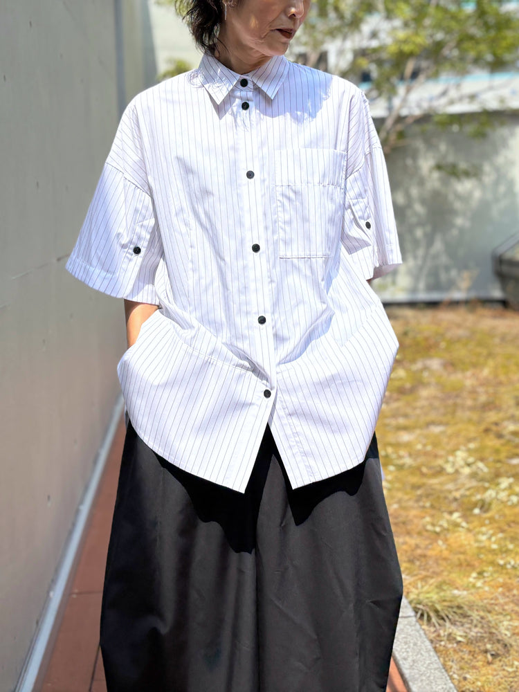 någonstans / tent line shirt / salt / 470JA430-0421