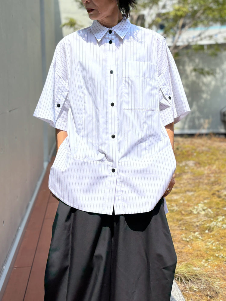 någonstans / tent line shirt / salt / 470JA430-0421