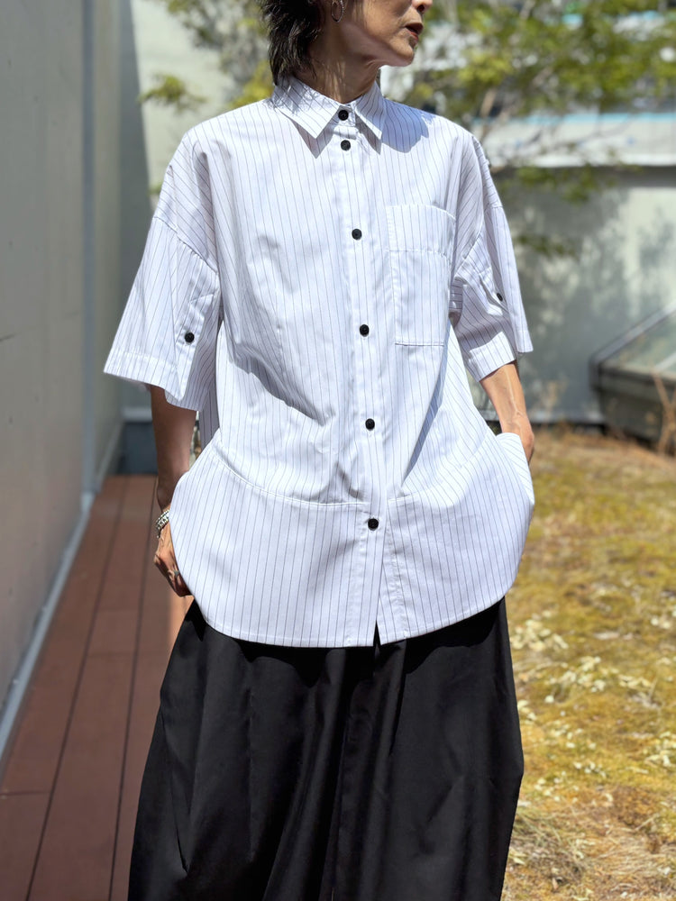 någonstans / tent line shirt / salt / 470JA430-0421