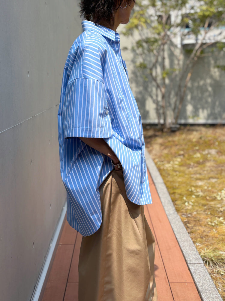 någonstans / tent line shirt / water / 470JA430-0421