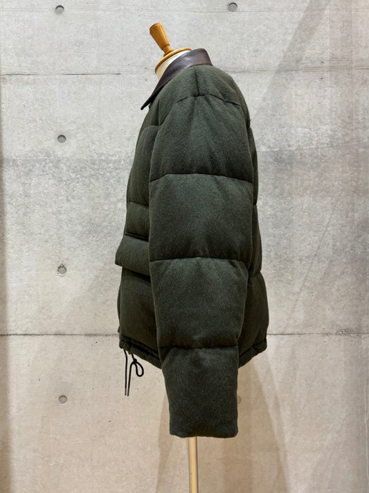 AURALEE / BABY CAMEL FLANNEL DOWN BLOUSON / DARK OLIVE / A25AB02BF