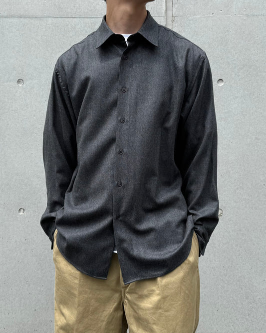 AURALEE / SUPER LIGHT WOOL SHIRT / TOP CHARCOAL / A26AS02OS