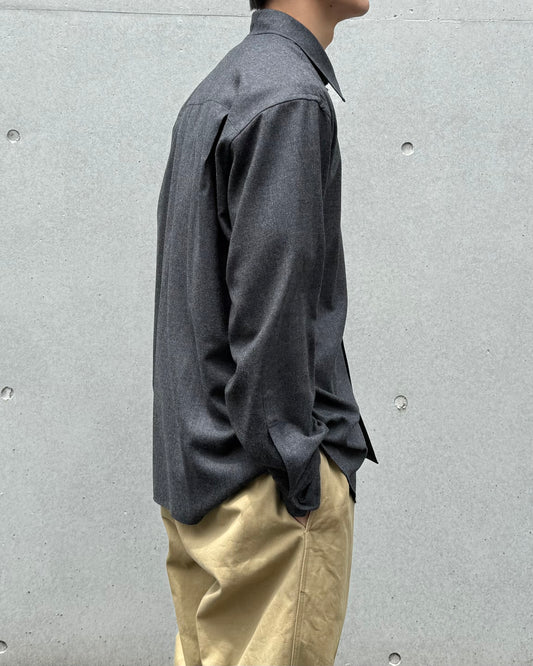 AURALEE / SUPER LIGHT WOOL SHIRT / TOP CHARCOAL / A26AS02OS