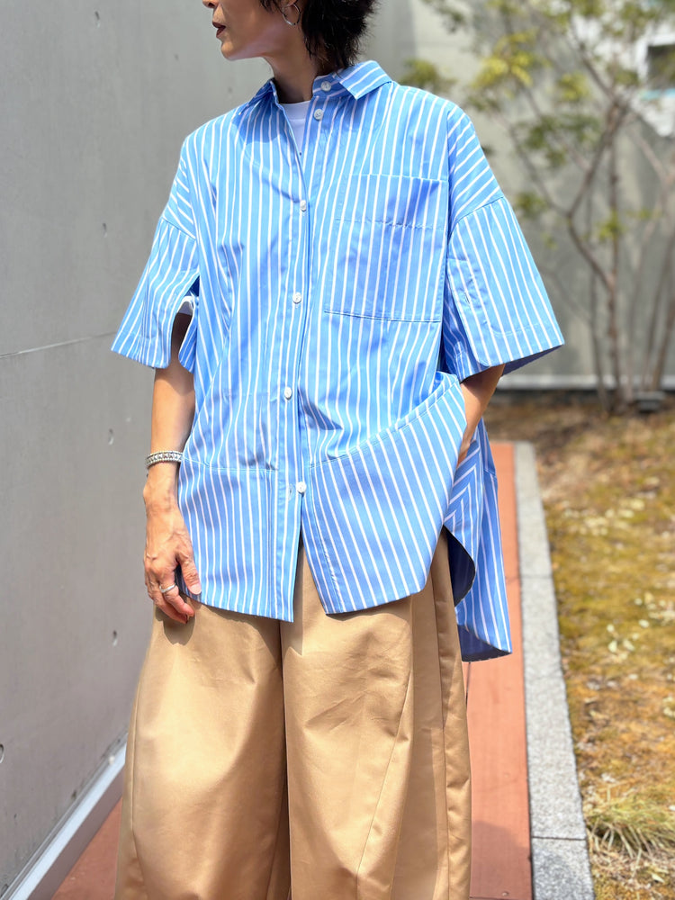 någonstans / tent line shirt / water / 470JA430-0421