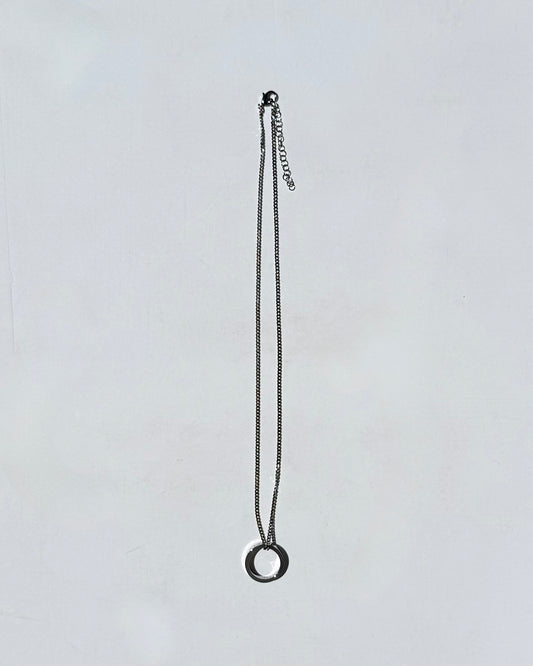 MM⑥  Maison Margiela / Minimal Logo 6mm Pendant Ring Necklace  / Silver / SM6UU0048
