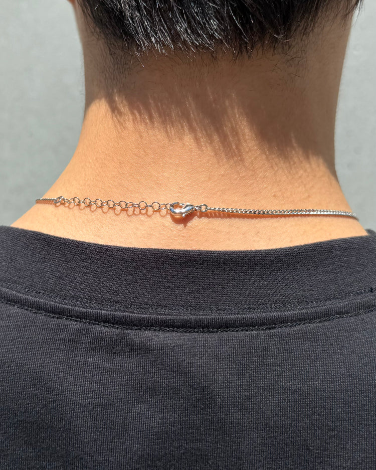 MM⑥  Maison Margiela / Minimal Logo 6mm Pendant Ring Necklace  / Silver / SM6UU0048