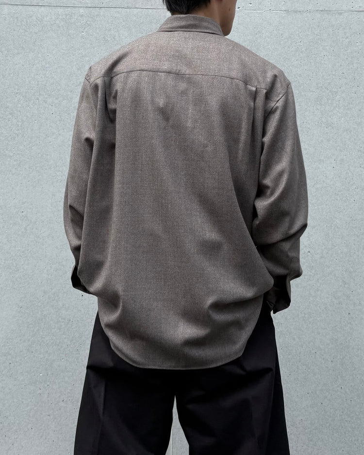 AURALEE / SUPER LIGHT WOOL SHIRT / TOP BROWN / A26AS02OS
