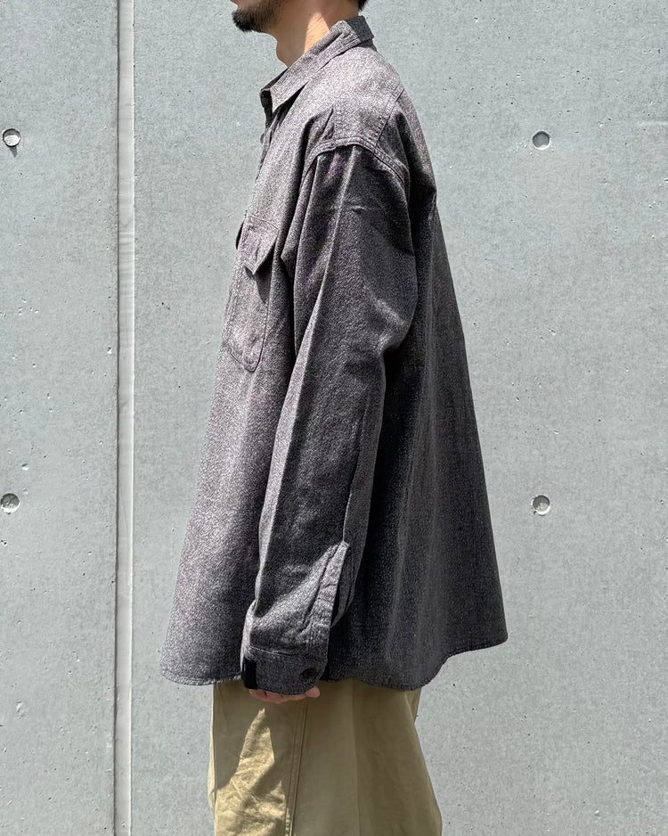 N.HOOLYWOOD COMPILE / BIG MAG BLACK CHAMBRAY WORK SHIRT / BLACK / 2262-SH60-026