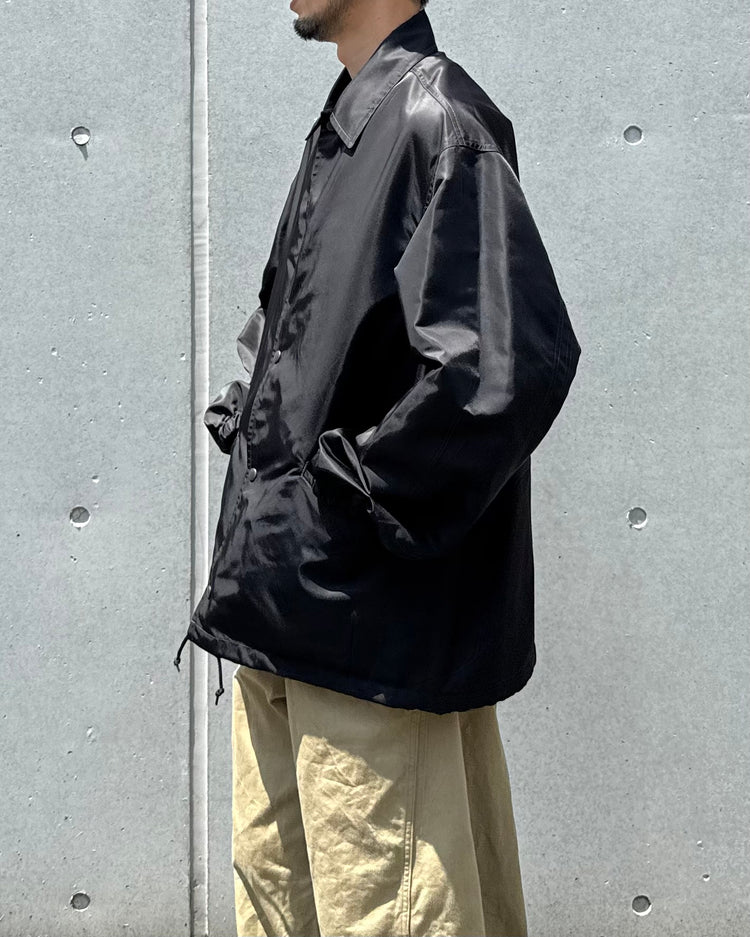 blurhmsROOTSTOCK / Washed Nylon Coach Jacket / Black