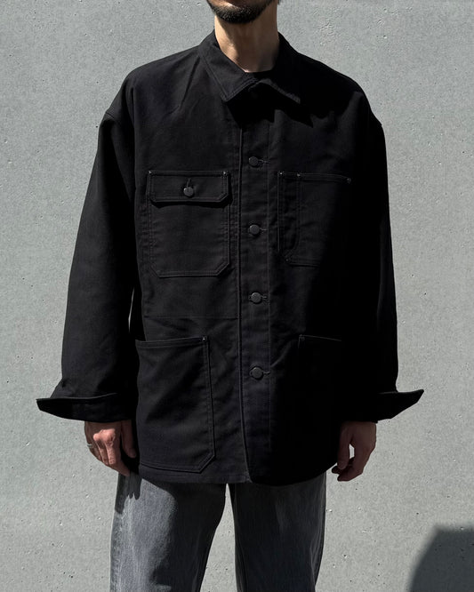 REVERBERATE  / COVER ALL JACKET / BLACK / REV-25AW-CA06