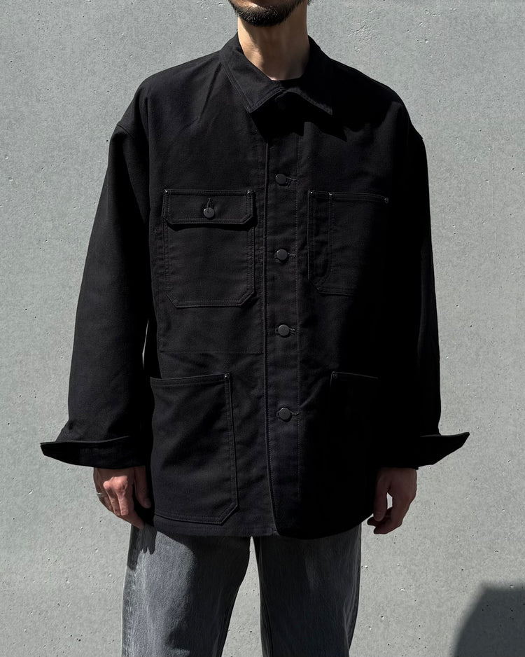 REVERBERATE  / COVER ALL JACKET / BLACK / REV-25AW-CA06